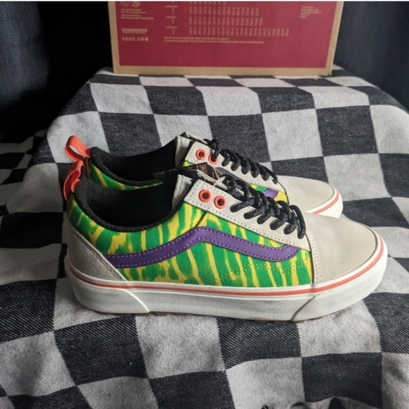 Vans Old Skool MTE 1 Women 8 Tripped Put Trekker White Green Suede Canvas 122024 - Picture 9 of 13